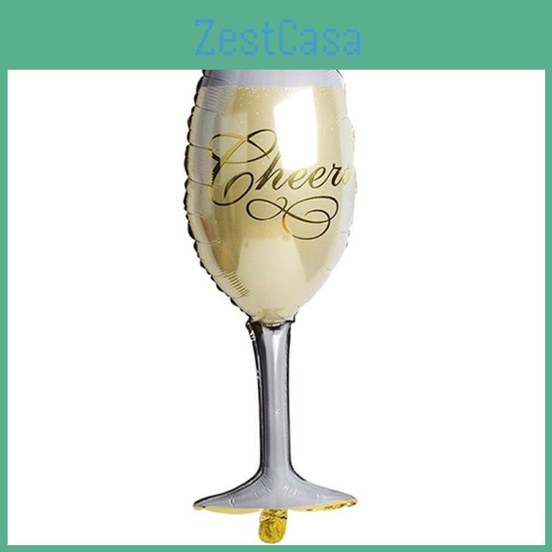 2pcs Foil Large Champagne Balloons Wedding Anniversary Wine Bottle And Cup Ball