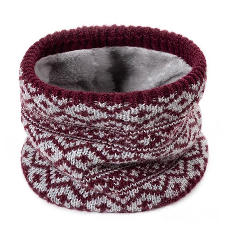 Thick Knit Fleece-Lined Snood: Winter Neck Warmer for Outdoor Cycling