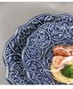 European Baroque Embossed Ceramic Dinner & Soup Plate Set
