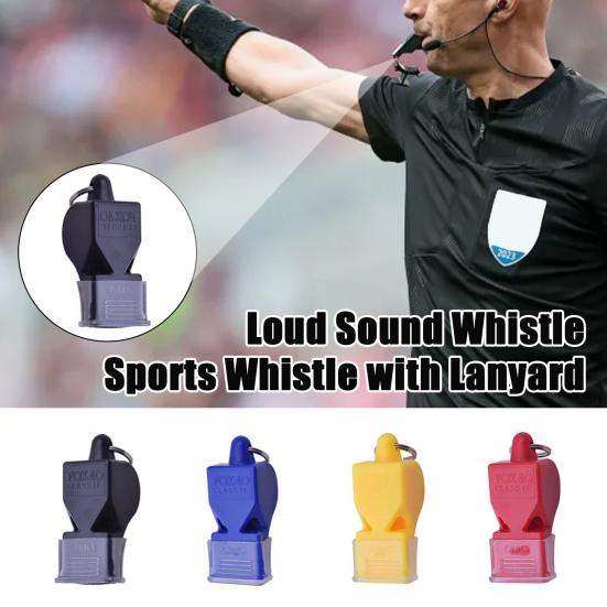 Referee Whistle with Lanyard Keyring 115dB Loud Sound Portable Professional Outdoor Training Survival Soccer Basketball Sports Whistle
