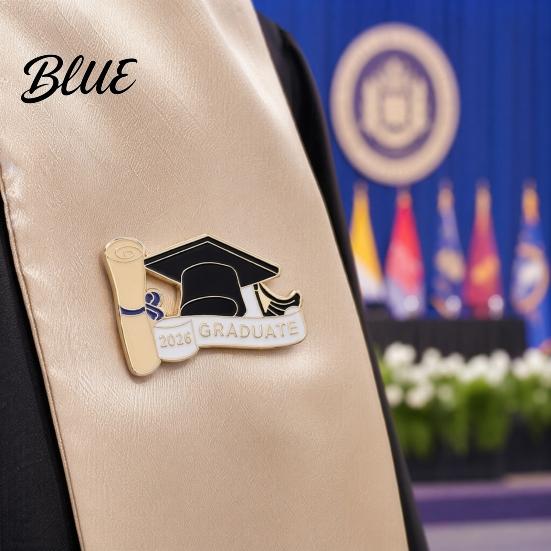 Wear-resistant Graduation Badge 2026 Brooch Pin Cap Star Scroll Paper