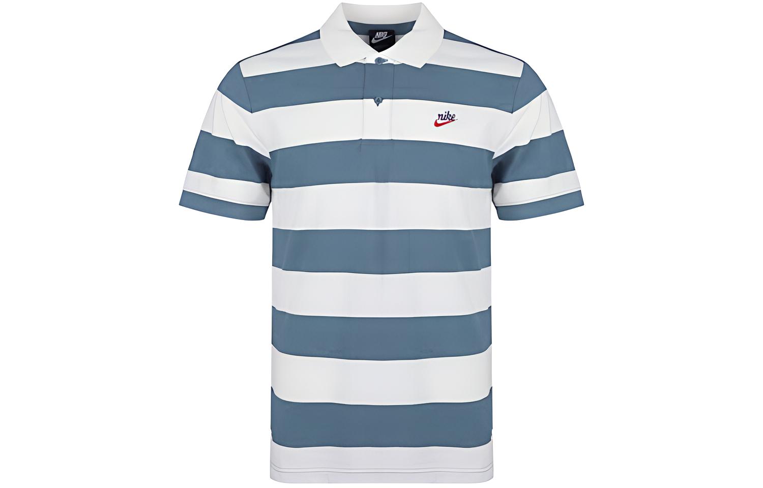 Nike Polo Shirts Men s Blue Polo Collar Moderate Straight Fit DJ0330-058 L