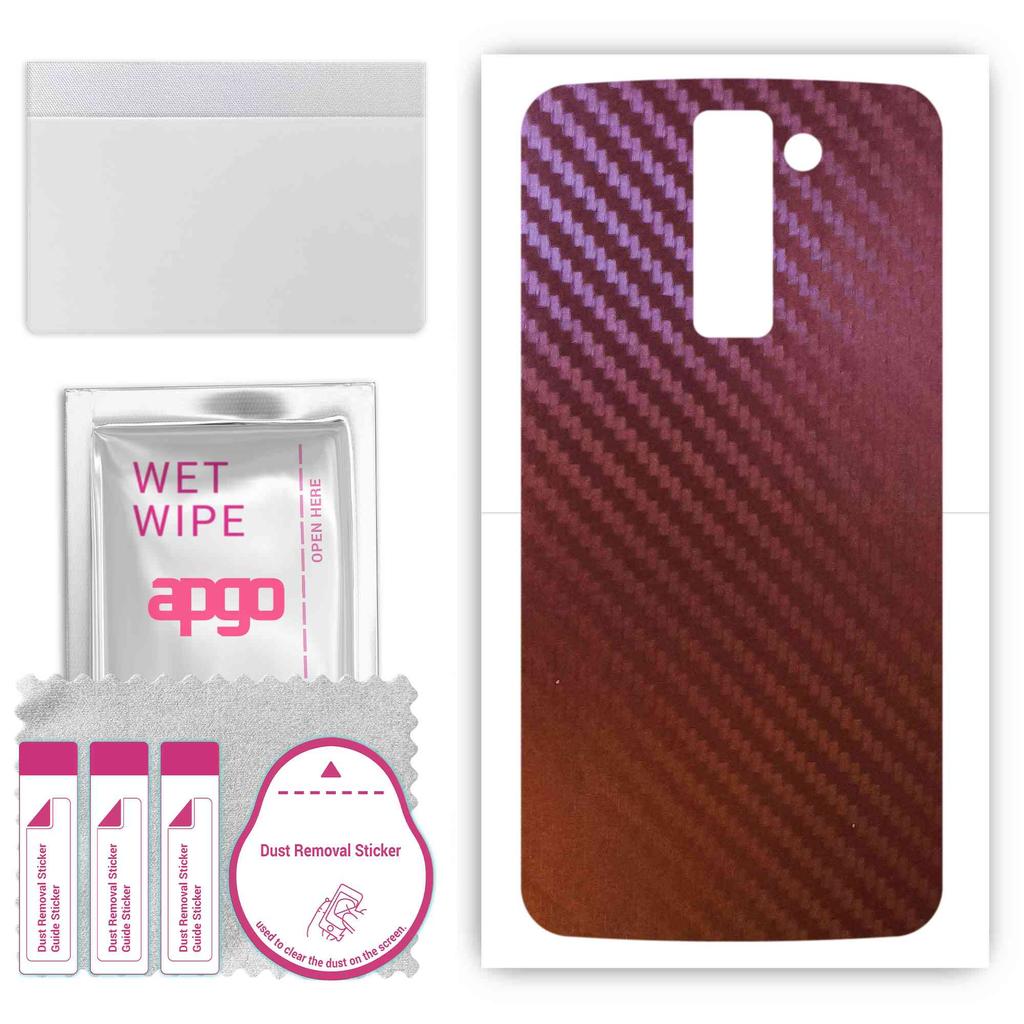 apgo skin sticker film foil vinyl for the BACK compatible with LG K8, scratch-resistant, easy to install - Carbon Chameleon CAKA5