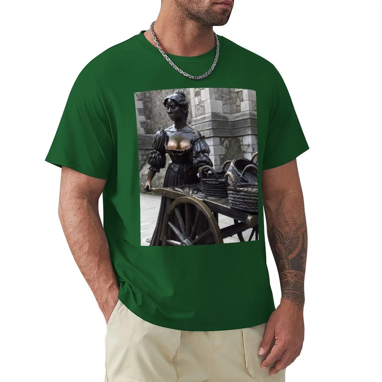 

Molly Malone Statue, Suffolk Street, Dublin T-shirt Aesthetic clothing oversized funnys mens plain t shirts 4XL