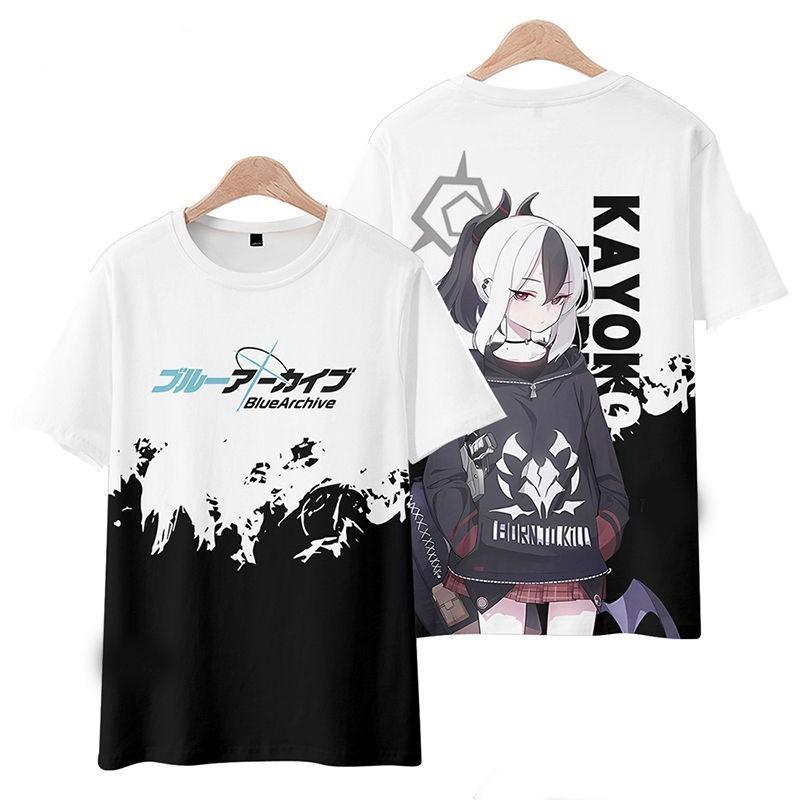 Blue Archive Takanashi Hoshino Anime 3D Print T-Shirts Men Women Short Sleeve T Shirt Tops Y2K Street Harajuku Tees Men Clothing