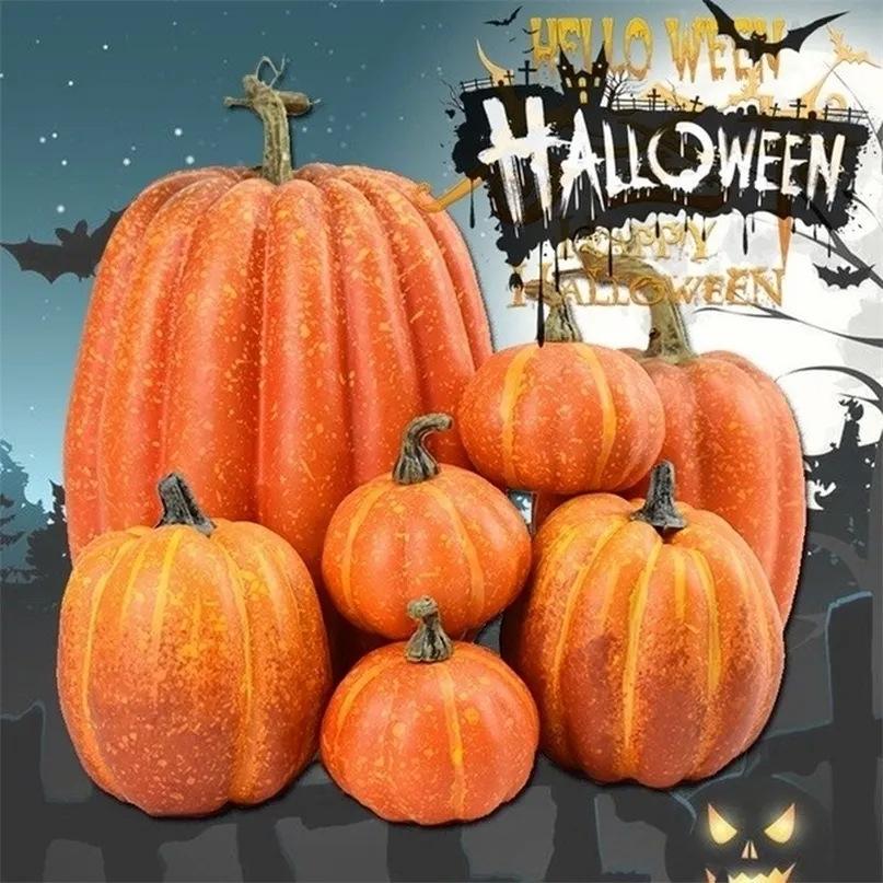 Halloween Fake Foam Pumpkin Decor Realistic Fruit Vegetable Props Perfect for Party Table Centerpieces Festive Displays