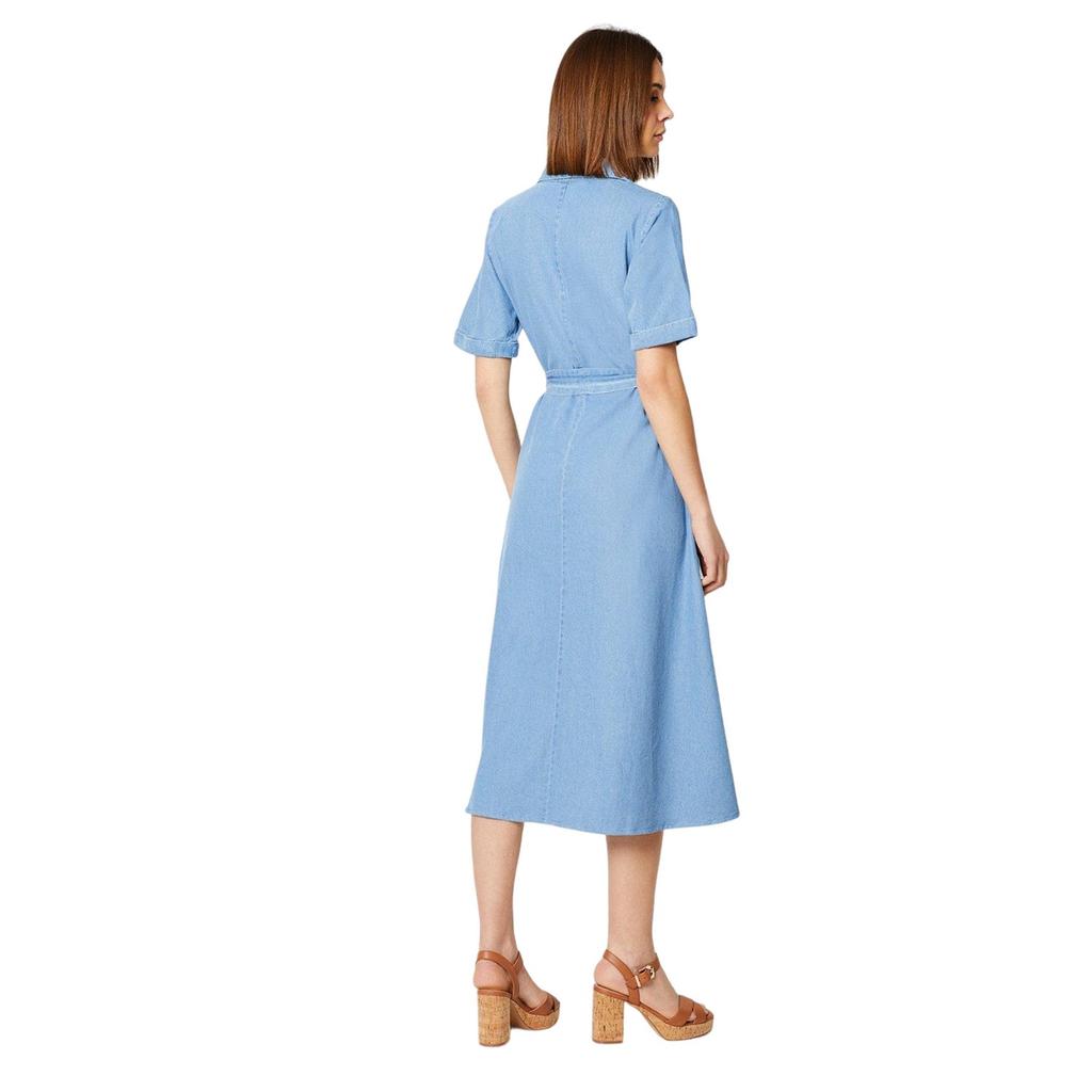 Rochie midi Dorothy Perkins din denim cu nasturi pentru femei