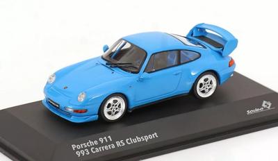 SOLID O 1/43 Porsche 911 993 RS Clubsport Blue Diecast Model Car [Parallel Import]