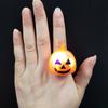Halloween LED Rings, Light Up Finger Rings Toy for Kids Adults, Spooky Pumpkin Ghost Eyeball Luminous Rings for Party Favors Treats Goodie Bag Filler