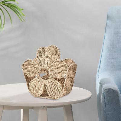 Stojak na czasopisma w kształcie kwiatu Stabilne wsparcie Stylowy Boho Ręcznie robiony do pokoju w akademiku Biura