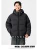 Men's Windproof Hooded White Duck Down Puffer Jacket - Thick, Warm, Casual Winter Outerwear