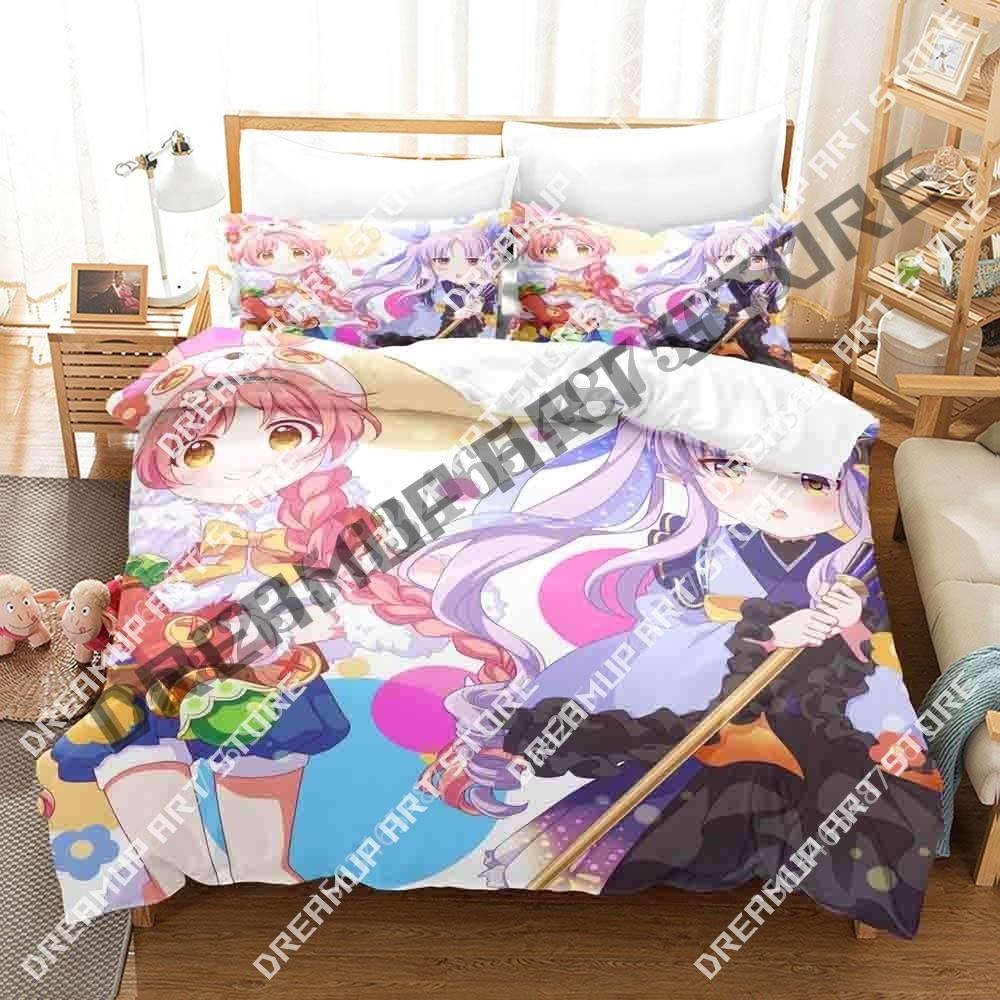 3D Print Princess Connect! ReDive Bedding Set Single Twin Full Queen King Size Bed Set Aldult Kid Bedroom Duvetcover Sets