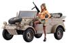 Hasegawa Tipo 82 Figura Feminina Kit de Modelo de Plástico SP473 1/24 Pkw.K1 Kübelwagen (Pneus Balão) com loira