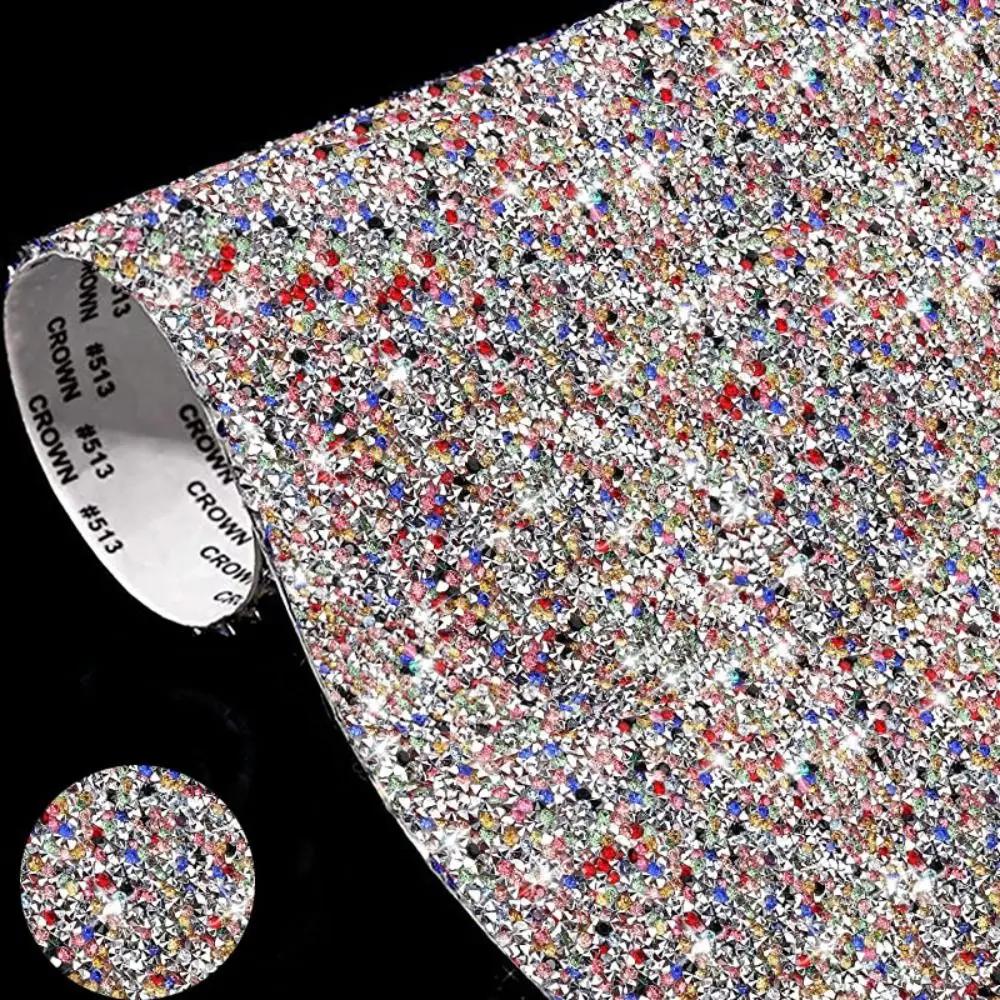 DIY Decoration Party Home Decor Crystal Sticker Bling Paster Rhinestone Sheet Glitter Trim Applique