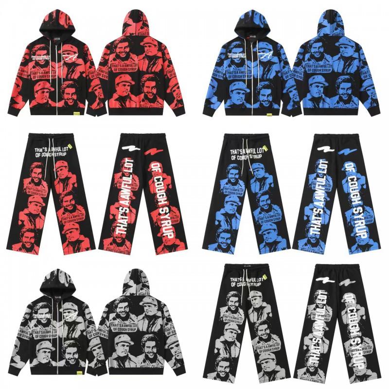 High Street Amerikanischer Stil Kapuzenpullover Paare Lockerer Schnitt Streetwear Winter