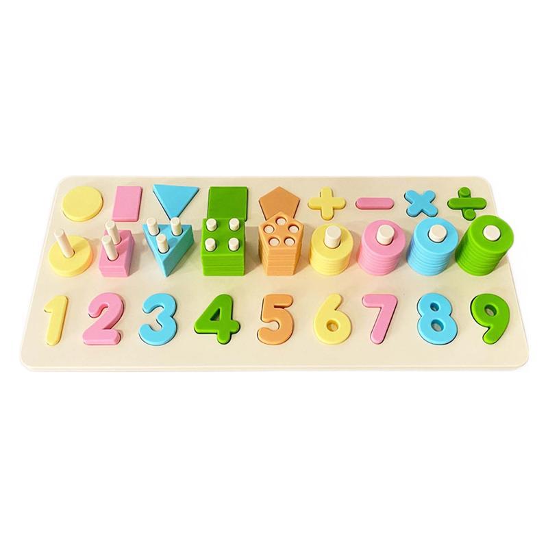 Montessori Children's Educational Toys: 3-in-1 Logarithmic Shape and Number Silicone Board