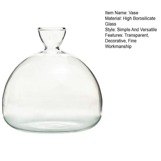 Hydroponic Plants Glass Vase, Transparent Propagation Terrarium, Desktop Decorative Planter Pot for Home Office Table Centerpiece