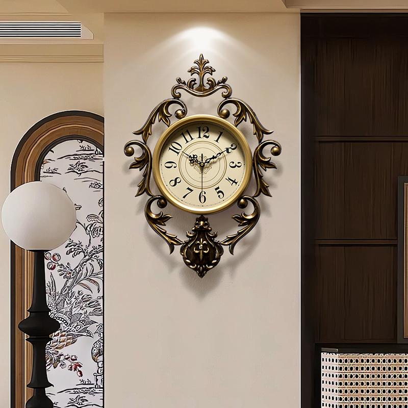 Living Room Digital Wall Watch Aesthetic Vintage Metal Wall Art Design Wall Clocks Creative Silent Horloge Room Decorations
