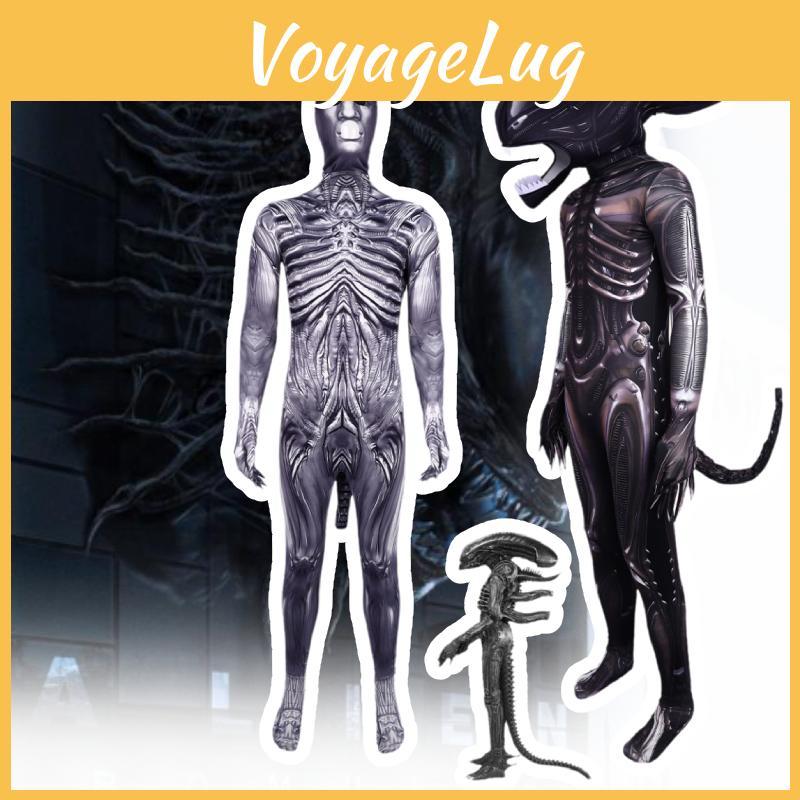 Cosplay Romulus Alien Xenomorph Predator Jumpsuit Adult Kids Costumes Bodysuits
