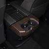 Wood Grain Armrest Box Rear Cup Holder Panel Trim Cover for Toyota Tundra 22-24