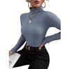 Fashion Women Long Sleeve Ribbed Turtleneck Sweater Slim Casual Pullover Top Autumn Winter Knitted Jumpers
