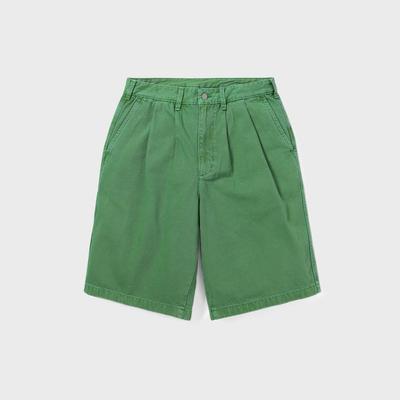 Thisisneverthat Überfärbte Halblange Hose Grün