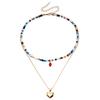 Bohemian Multi-layered Beaded Necklace Colorful Boho Beaded Necklace for Women Ethnic Jewelry Accessories