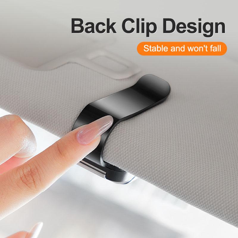 Interior Stickers Car Supplies Magnetic Leather Sunglasses Clip-on Car Sun Visor For Renault Logan 2 Stepway Sandero Clio 5 Arka