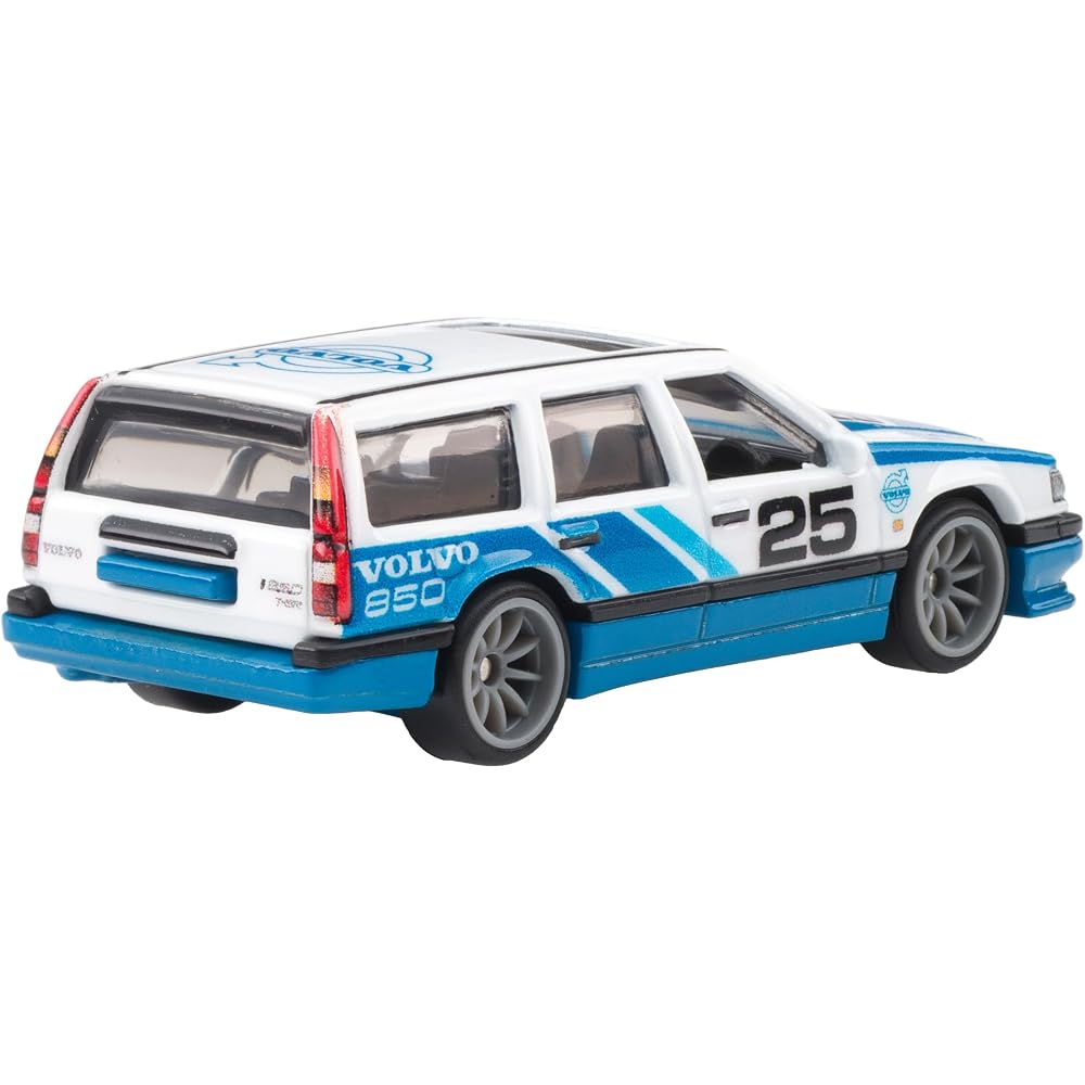 Hot Wheels Car Culture Fast Wagon Volvo 850 Estate Toy Vehicle Miniature for Ages 3 and Up Blue