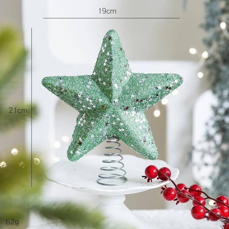 Błyszcząca Gwiazda Choinkowa z Pianki Topper Gwiazda na Szczyt Choinki Dekoracja Unikalna Sztuka Żelazna Wisząca Ozdoba Choinkowa DIY Party Wisior