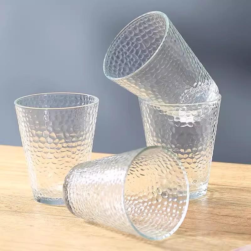 Japanese-Style Hammered Heat-Resistant Glass: Creative Water, Beer, and Tea Cup Set
