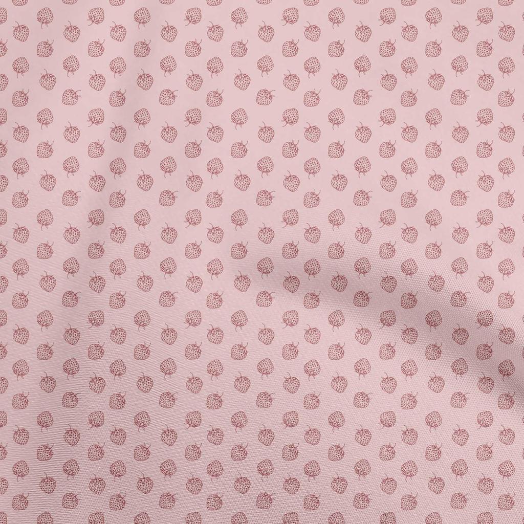 oneOone Cotton Flex Black Fabric Strawberry Fabric For Sewing Printed Craft Fabric By The Yard 40 Inch