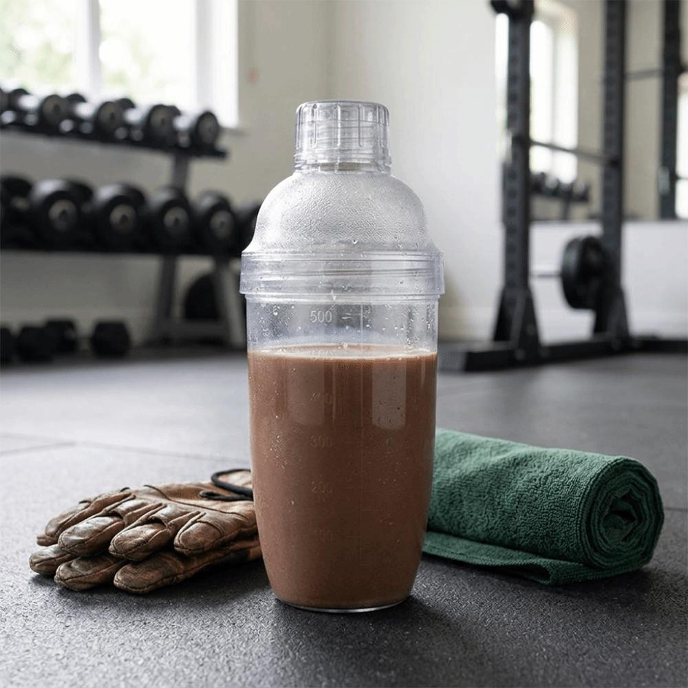 with Markings Cocktail Shaker Plastic Shaking Vessel Saving Space Measured Cup Household