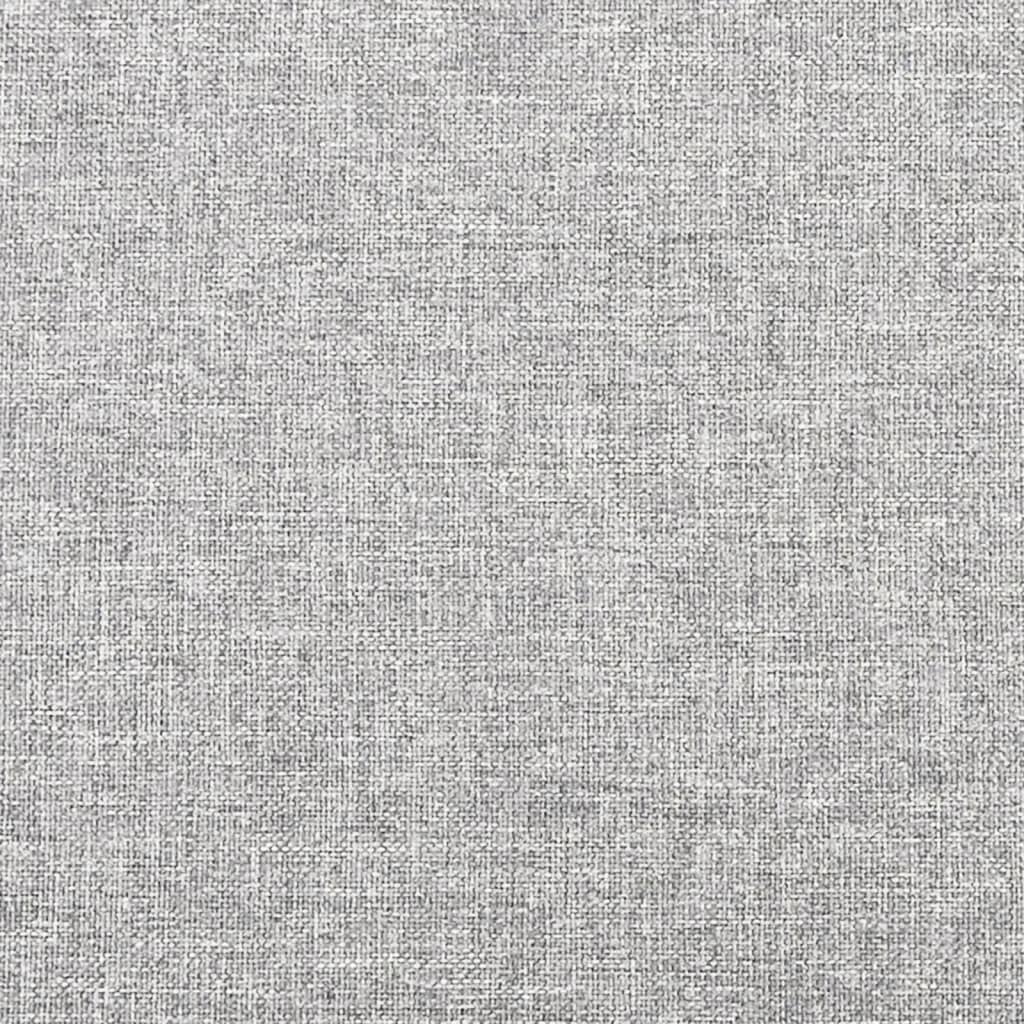 2 Seater Sofa Bed with 2 Pillows Light Grey Fabric