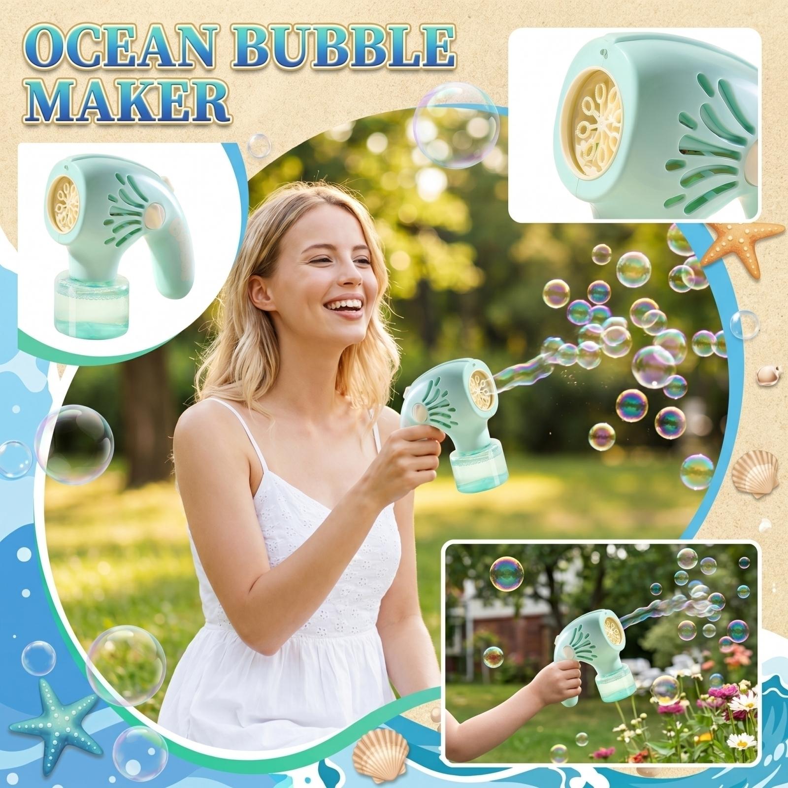 

Electric Bubble Machine Toy with 10ml Bubble Solution Handheld Automatic Bubble Blower for Indoor Outdoor Play for Children Kids Parties Activities One Size