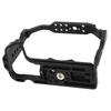 Camera cage for R10 mirrorless aluminum video rig with Arca 38mm slide screw cold shoe mount camera, slot, 1/4" 3/8" holes,