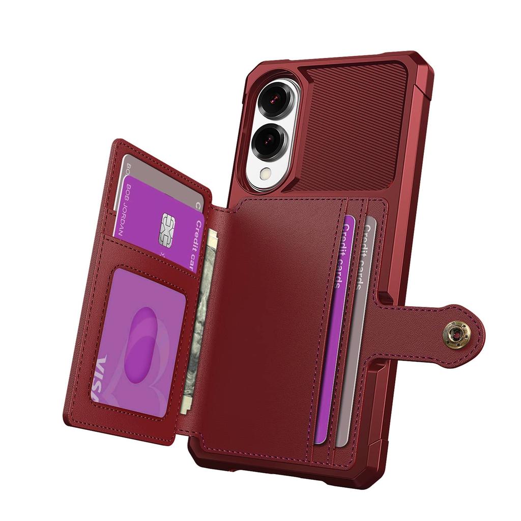 Custodia per Samsung Galaxy S25 Edge S24 S23 Ultra FE con Portacarte, Compatibile con Supporto Magnetico per Auto, Robusta Antiurto
