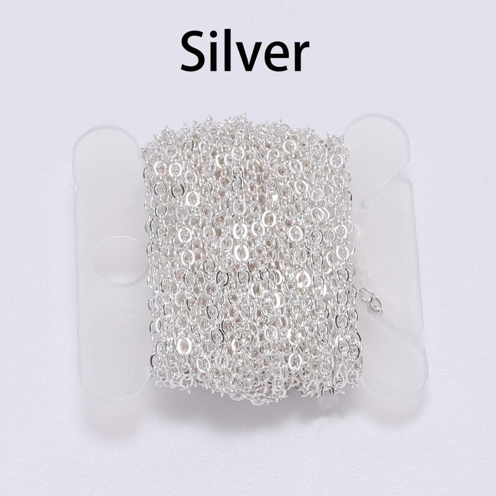 5 m/lot Gold/Bronze Plated Necklace Chain For Jewelry Making Findings DIY Necklace Chains Materials Handmade Supplies