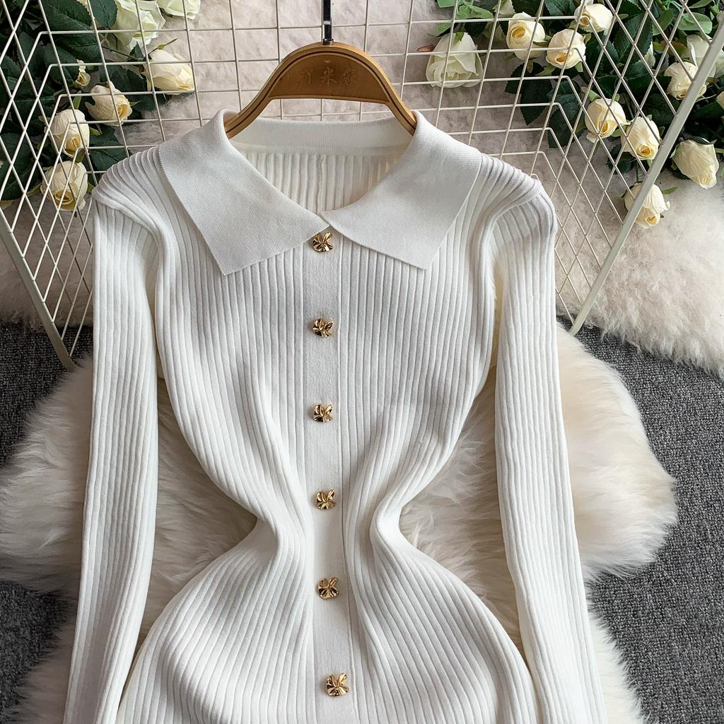 Autumn Winter Women Brand Designer Runway Party Dresses Full Sleeve Knitted Sweater Long Midi Pullover Fishtail Dress