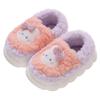 Children's Winter Plush Slippers - Warm, Furry, Thick-Soled, Cartoon Design for Boys, Girls, and Parents.
