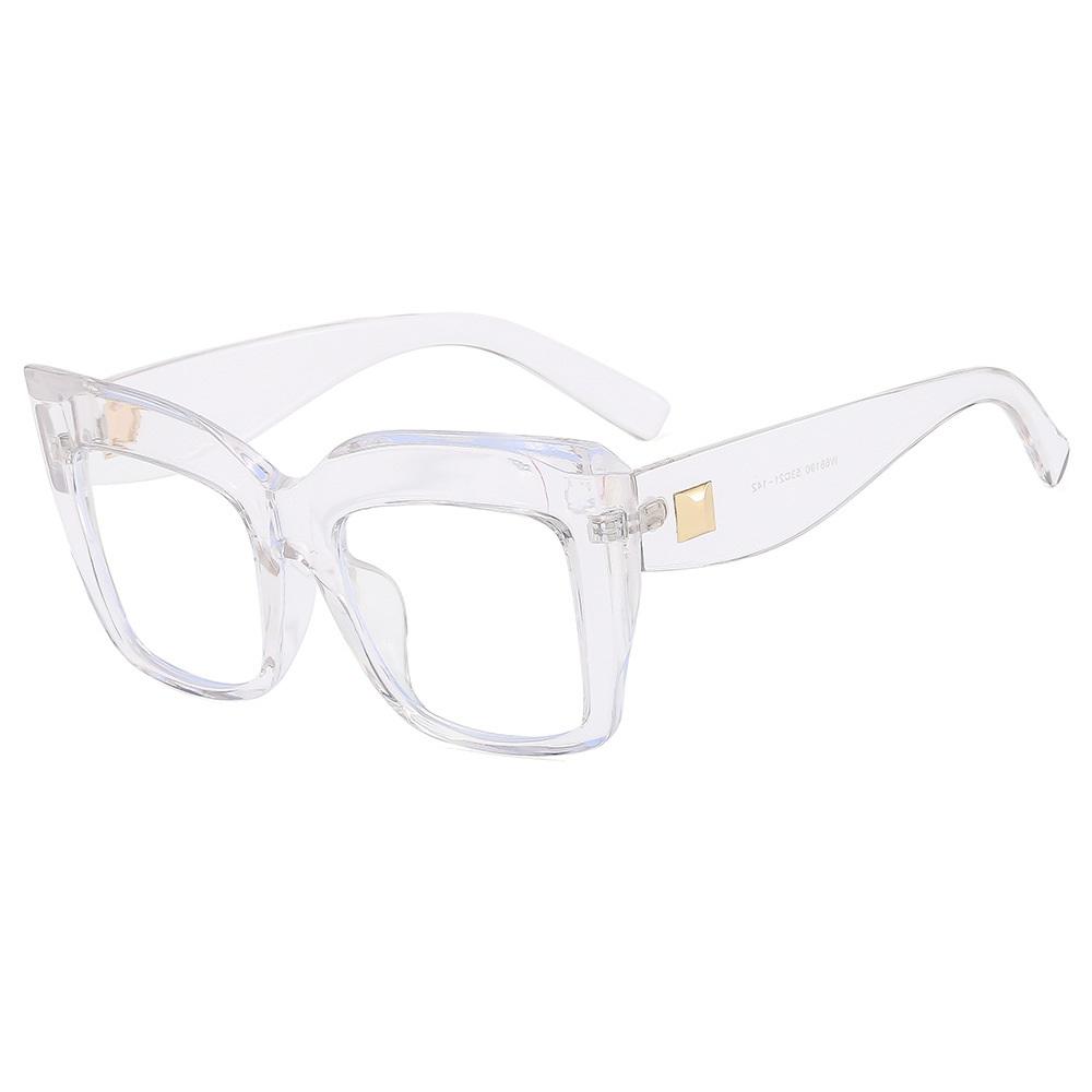 Luxury Brand Anti Blue Light Square Transparent Glasses Frame Oversized Eyeglass For Women Reading Glasses Presbyopia Eyeglasses