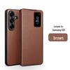 Chali Leather Flip Case with Smart Window for Samsung S26 Ultra