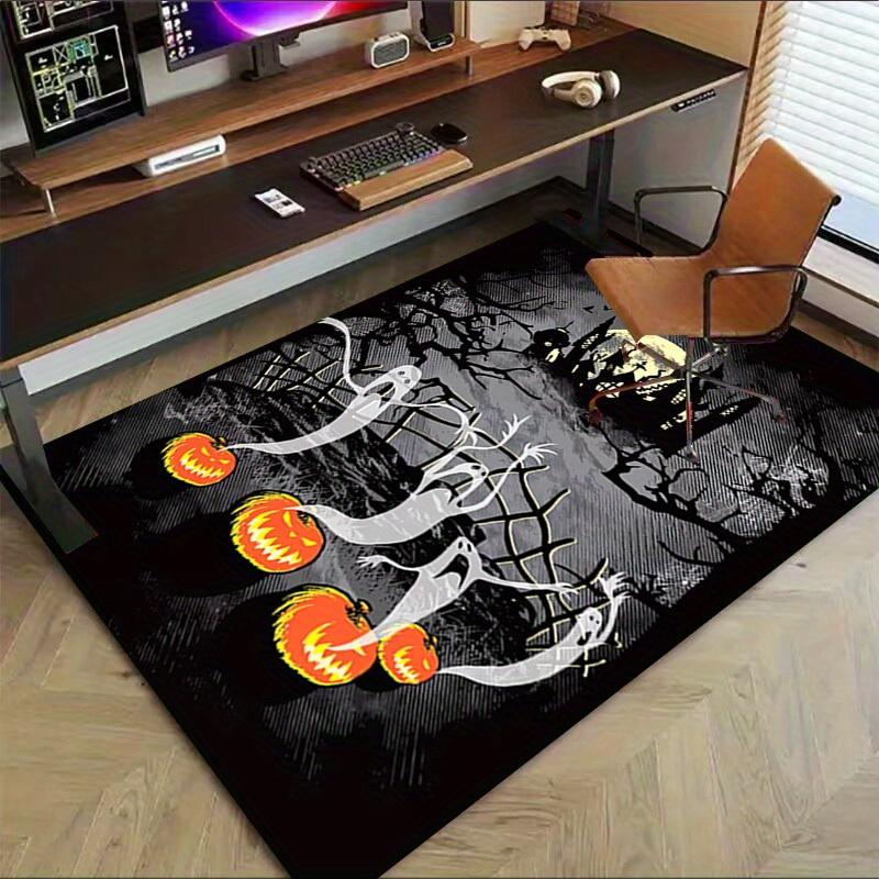 1pc Halloween Ghosts Themed Rug for Home Decor, Non-slip Office Carpet, Chair mat, Outdoor Mat, Christmas and Halloween gifts-0731077