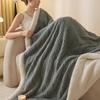 Fluffy Coral Fleece Throw Blanket Thick Warm Fleece Blanket Double Layer Artificial Lambswool Throws Blankets for Sofa or Bed Queen Double Comforter