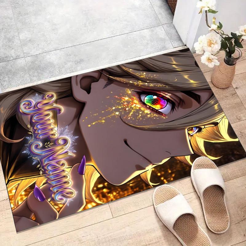 Custom douma Mat Personalized Name, Polyester Washable Indoor Entryway Rug, Gift for Christmas, Easter, Thanksgiving Day