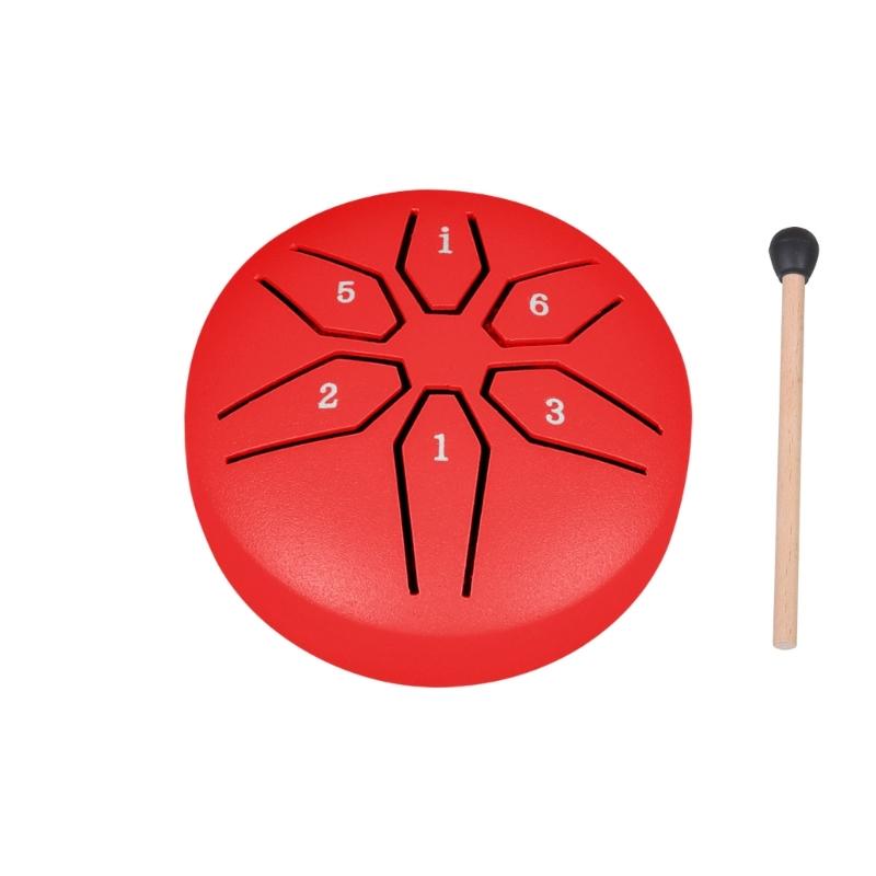6 Note Mini Steel Tongue Drum 3 Inch Size Promoting Mindful Meditation Stress Relief And Yoga Crafted From Durable Steel