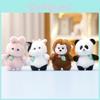 Cute Keychain Rabbit Cartoon Deer Duck Panda Child Backpack Plush Pendant Doll