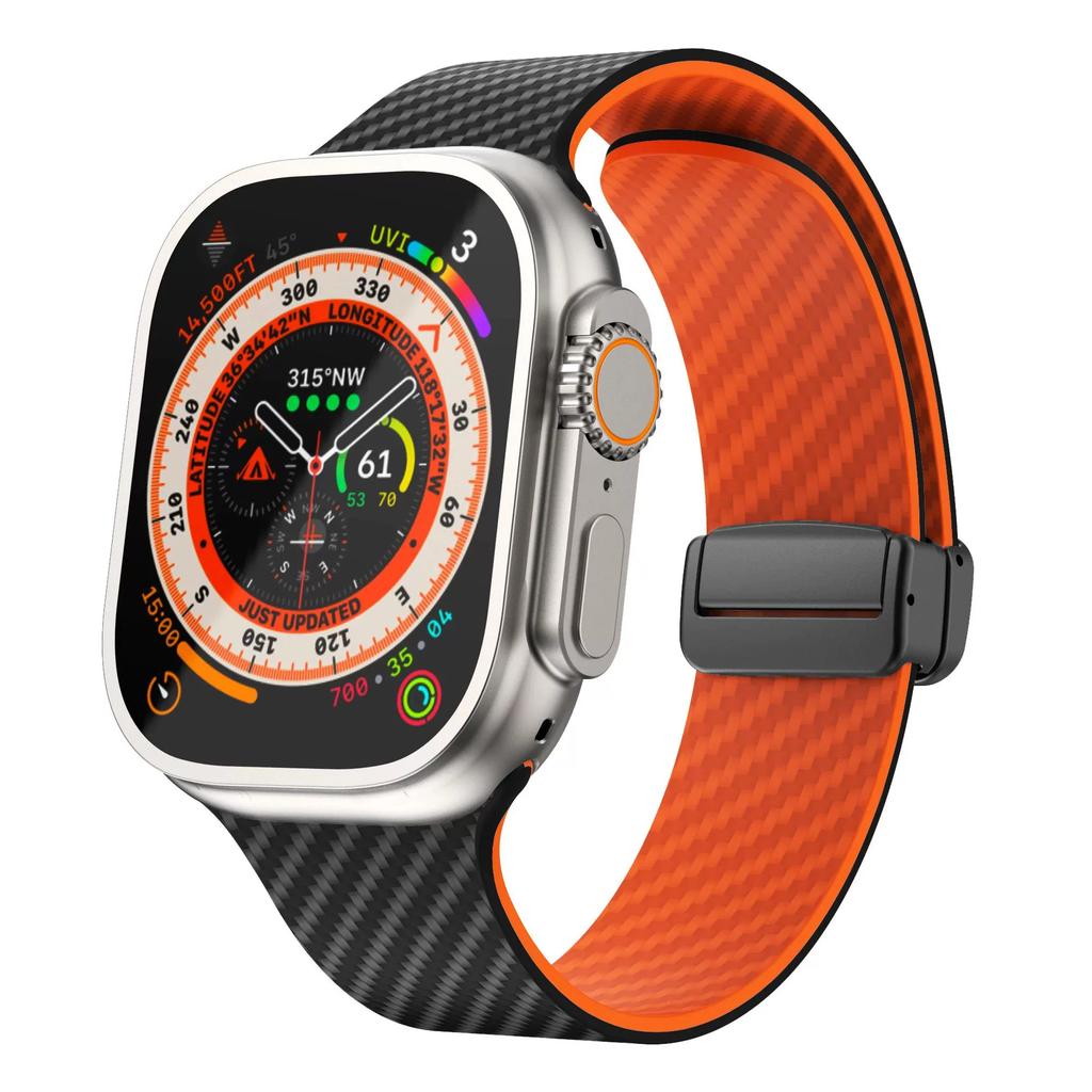 Magnetic band For Apple Watch Straps 44mm 45mm 41mm 40mm 46mm Silicone Bracelet Loop iWatch series 10 9 8 7 6 SE 3 Ultra 2 49mm