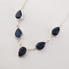 London Blue Topaz Gemstone Silver Bracelet 925 Sterling Silver Handmade Necklace Partywear Necklace RN-1-10