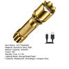 Camping Flashlight High Compact Size Waterproof Brightness Zoomable Long Irradiation Distance Aluminum Alloy